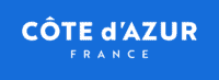 Logo de la Côte d'Azur France sur fond bleu