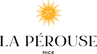 Logo La Pérouse avec soleil stylisé en orange et texte en noir