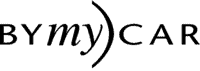 Logo BymyCar avec typographie moderne et parenthèse stylisée